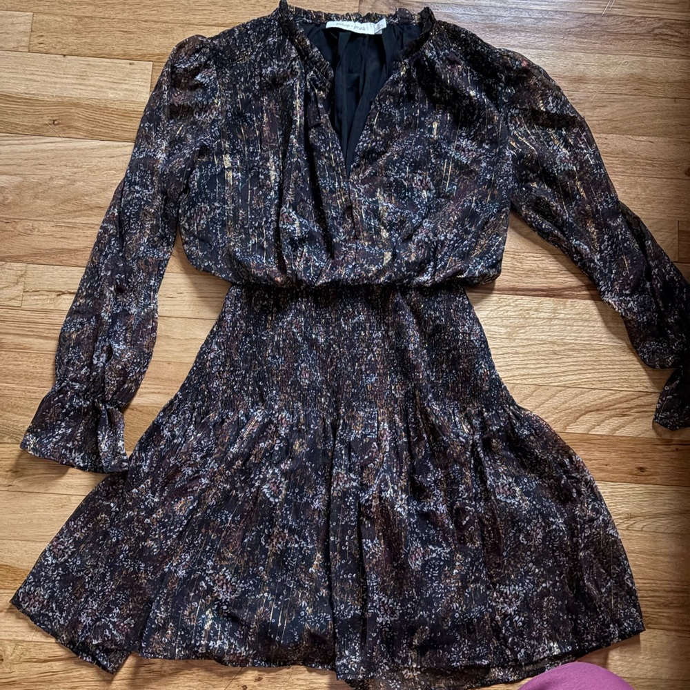 bishop + young Dark Floral Long Sleeve Dress